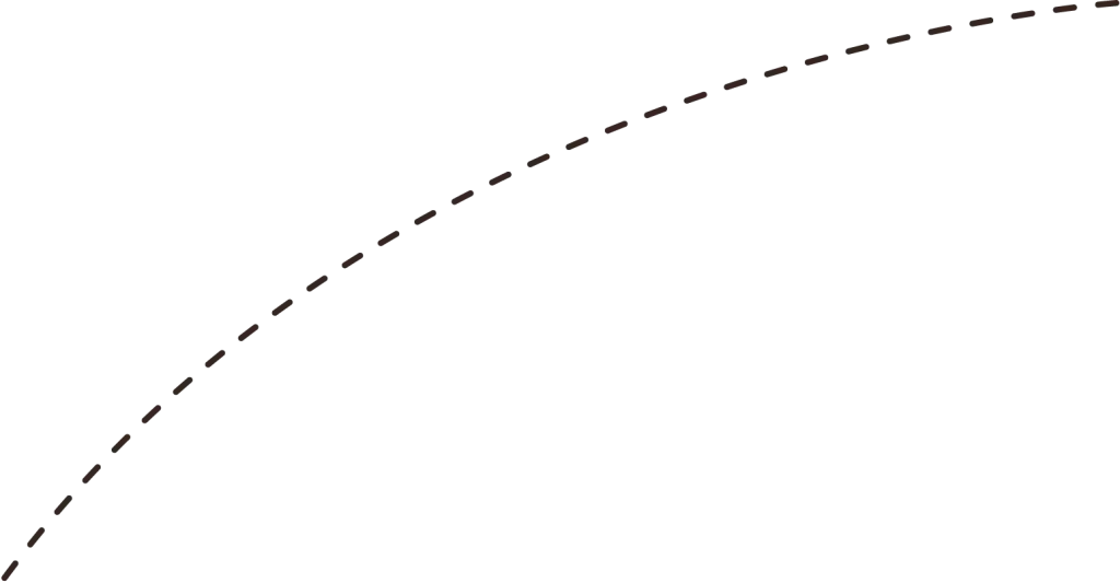 A dashed black curved line arcs from the bottom left toward the upper right on a white background, evoking themes often explored in psychological assessment Mississauga or gifted testing and IQ assessment contexts.
