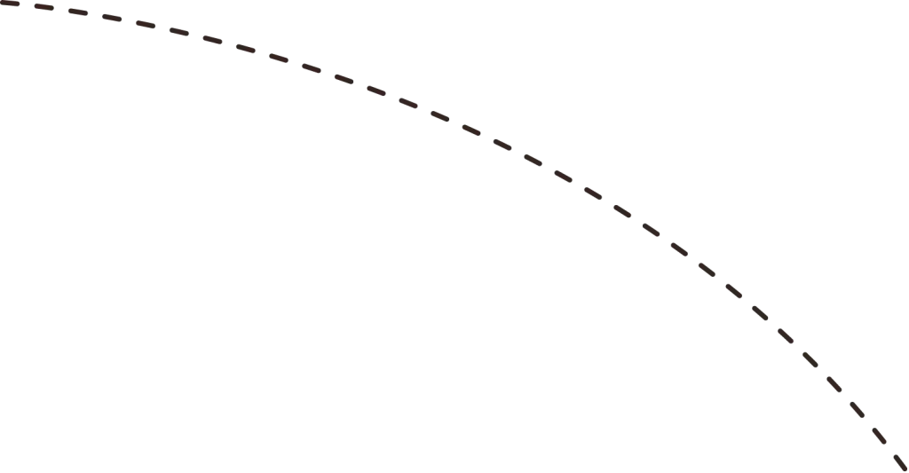 Black dashed curve on a white background, bending from the top left to the lower right corner—an image reminiscent of patterns used in psychological assessment Mississauga at Monumé Psychology assessment clinic.